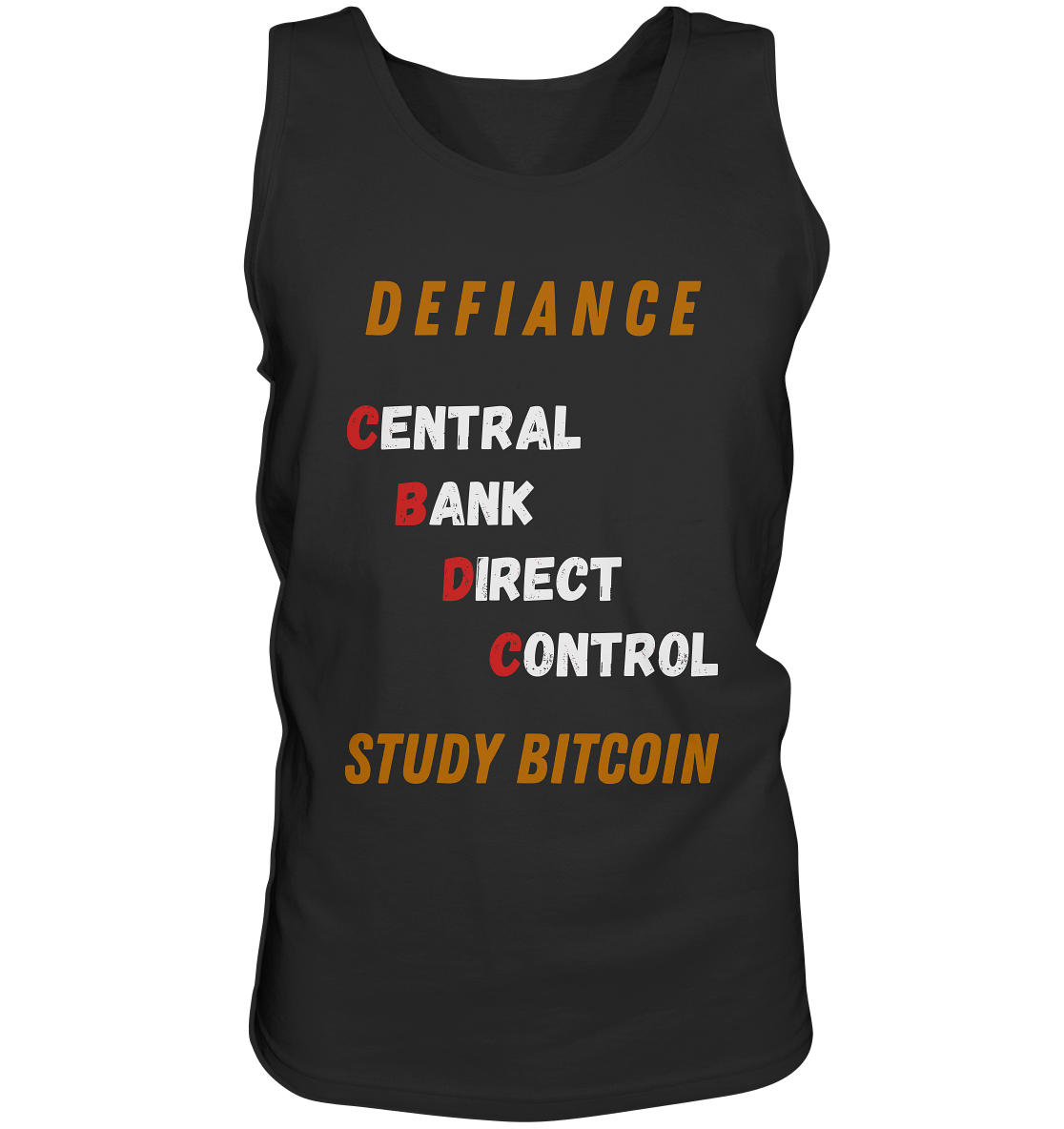 CENTRAL BANK DIRECT CONTROL - DEFIANCE - STUDY BITCOIN - Tank-Top