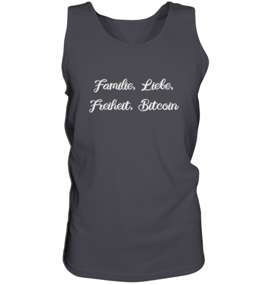 Familie, Liebe, Freiheit, Bitcoin - Tank-Top