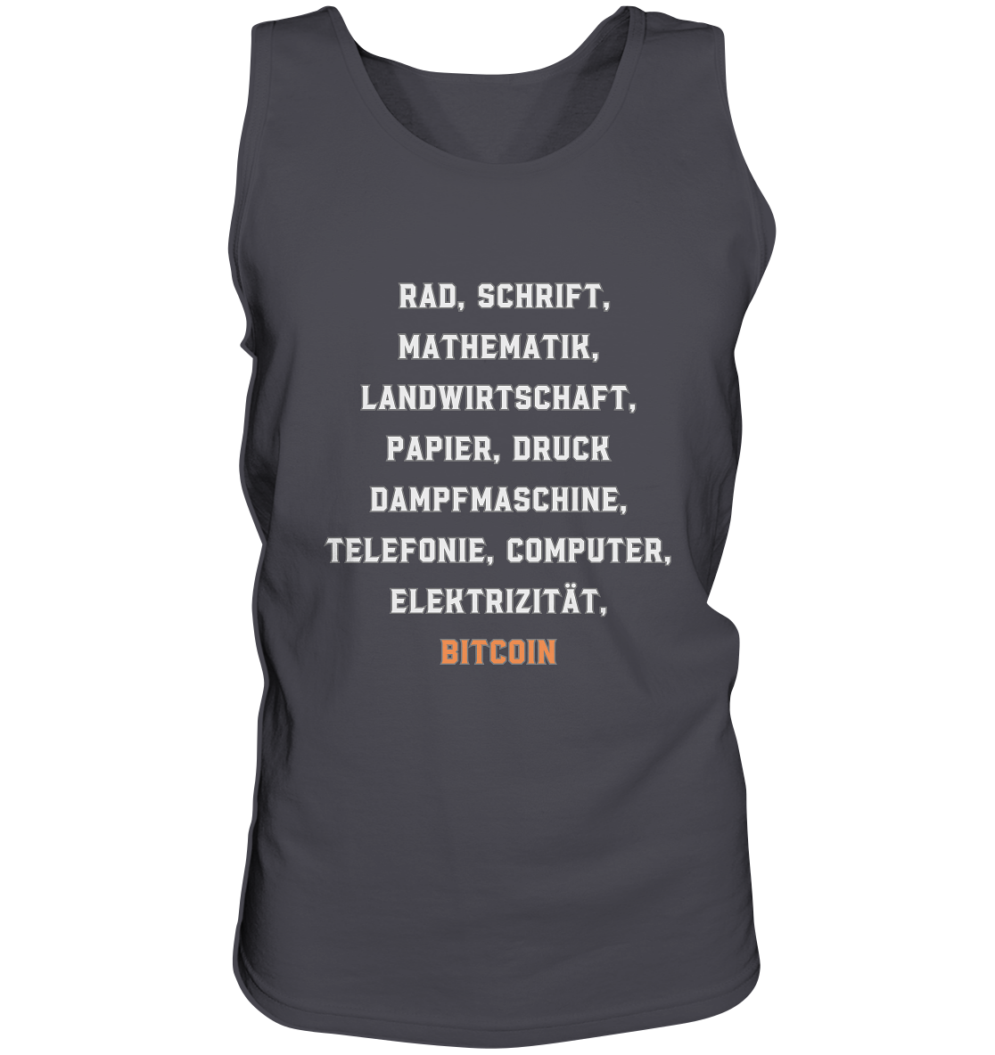 Erfindungen vom Rad bis zu BITCOIN - Tank-Top