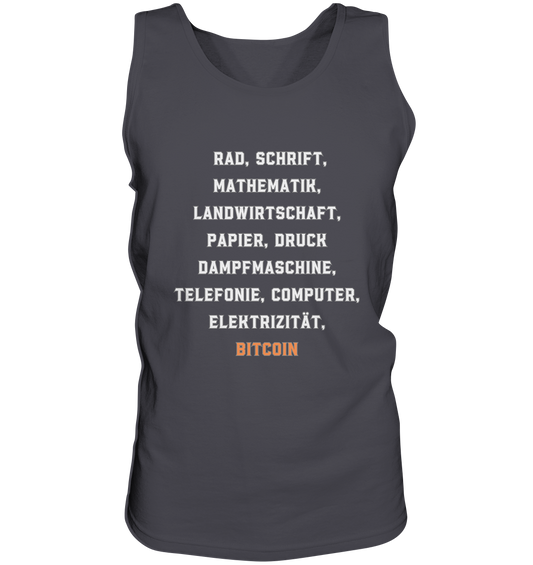 Erfindungen vom Rad bis zu BITCOIN - Tank-Top