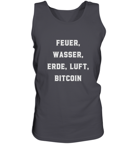 FEUER, WASSER, ERDE, LUFT, BITCOIN - Tank-Top