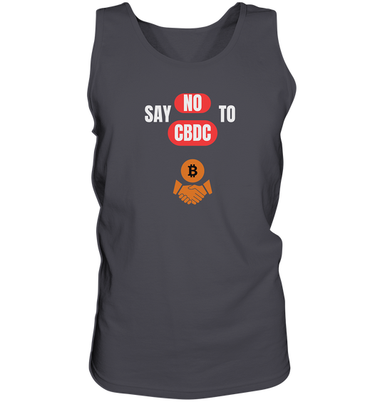 say NO to CBDC (+Bitcoin handshake) Var. - Tank-Top