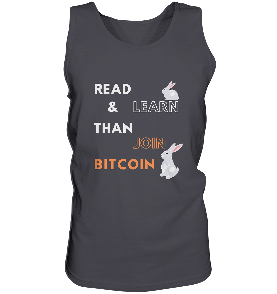 READ & LEARN, THAN JOIN BITCOIN - Bunny Version - Tank-Top