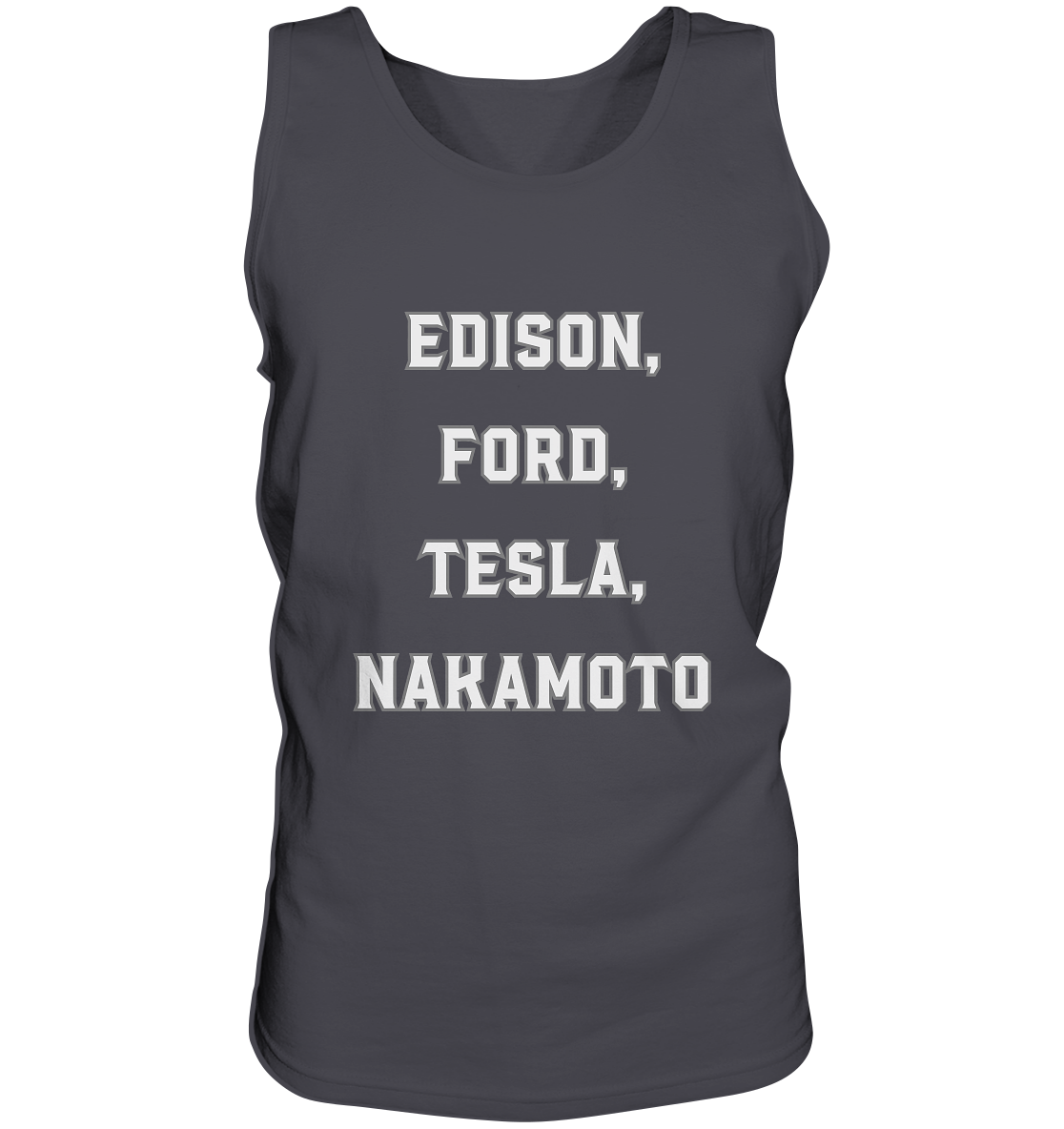 Erfinder: EDISON, FORD, TESLA, NAKAMOTO - Tank-Top