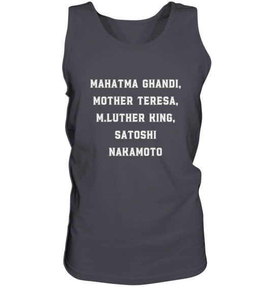 Mahatma Ghandi, Mother Theresa, M. Luther King, Satoshi Nakamoto - Tank-Top