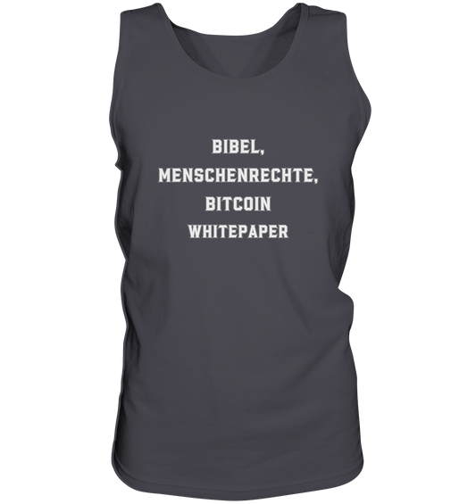 BIBEL, MENSCHENRECHTE, BITCOIN WHITEPAPER - Tank-Top