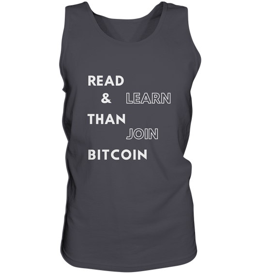 READ & LEARN, THAN JOIN BITCOIN - Tank-Top