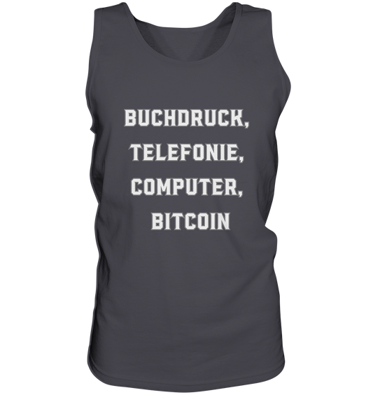 Buchdruck, Telefonie, Computer, Bitcoin  - Tank-Top