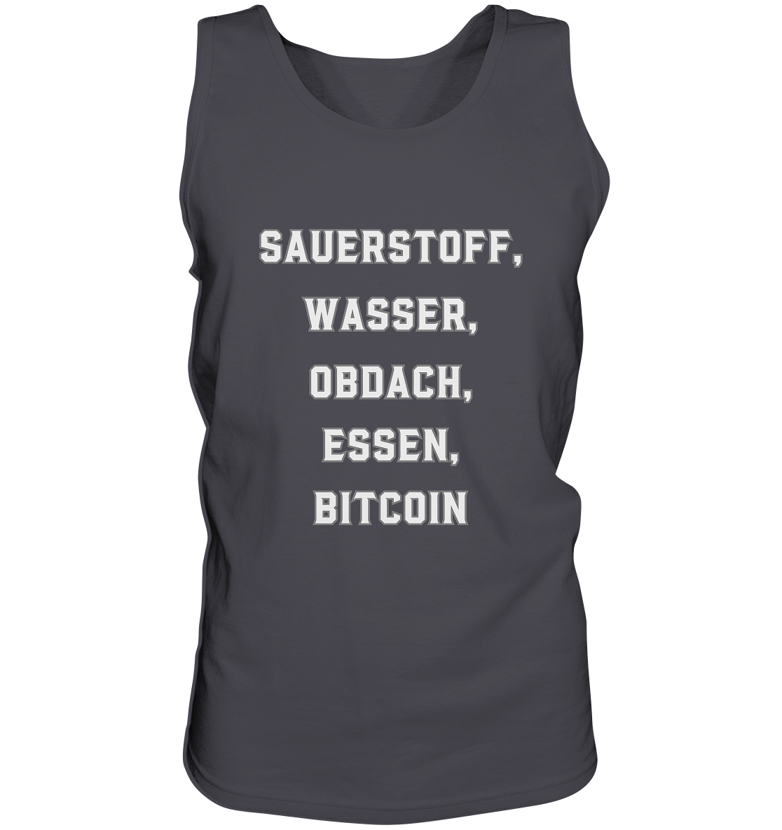 SAUERSTOFF, WASSER, OBDACH, ESSEN, BITCOIN - Tank-Top