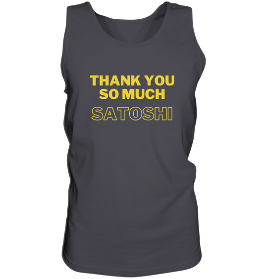 THANK YOU SO MUCH SATOSHI (gelbe Schrift)   - Tank-Top