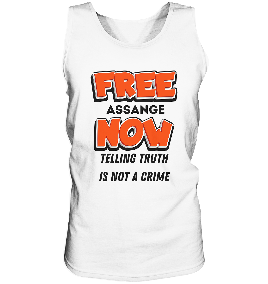 FREE ASSANGE NOW - TELLING TRUTH IS NOT A CRIME - Tank-Top