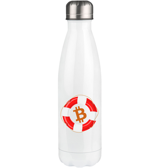 Bitcoin Rettungsring - minimalistisch - Thermoflasche 500ml