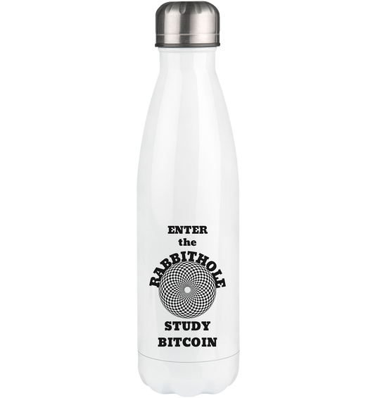 ENTER the RABBITHOLE - STUDY BITCOIN  - Thermoflasche 500ml