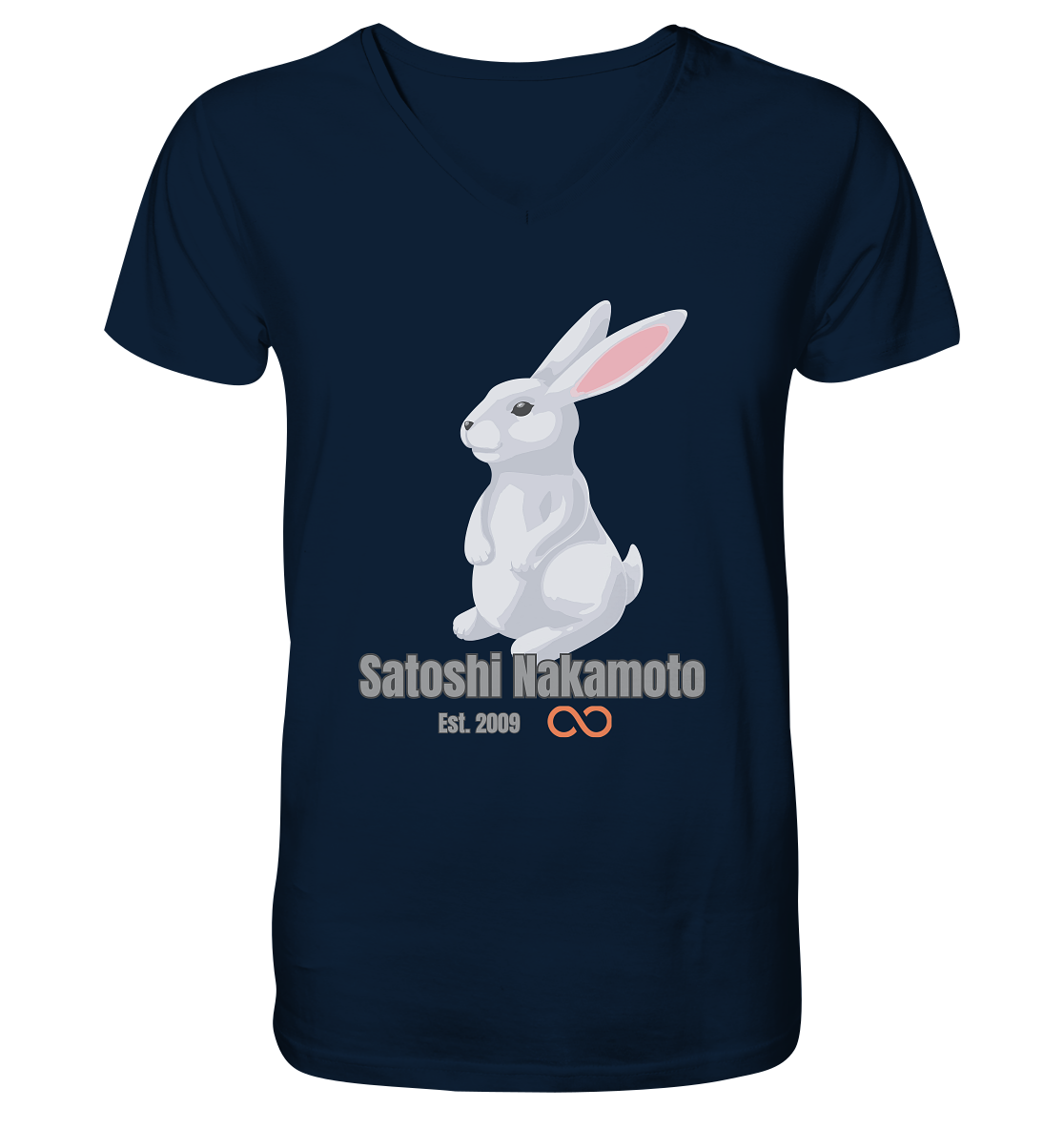 SATOSHI NAKAMOTO Est. 2009 (unendlich) - V-Neck Shirt