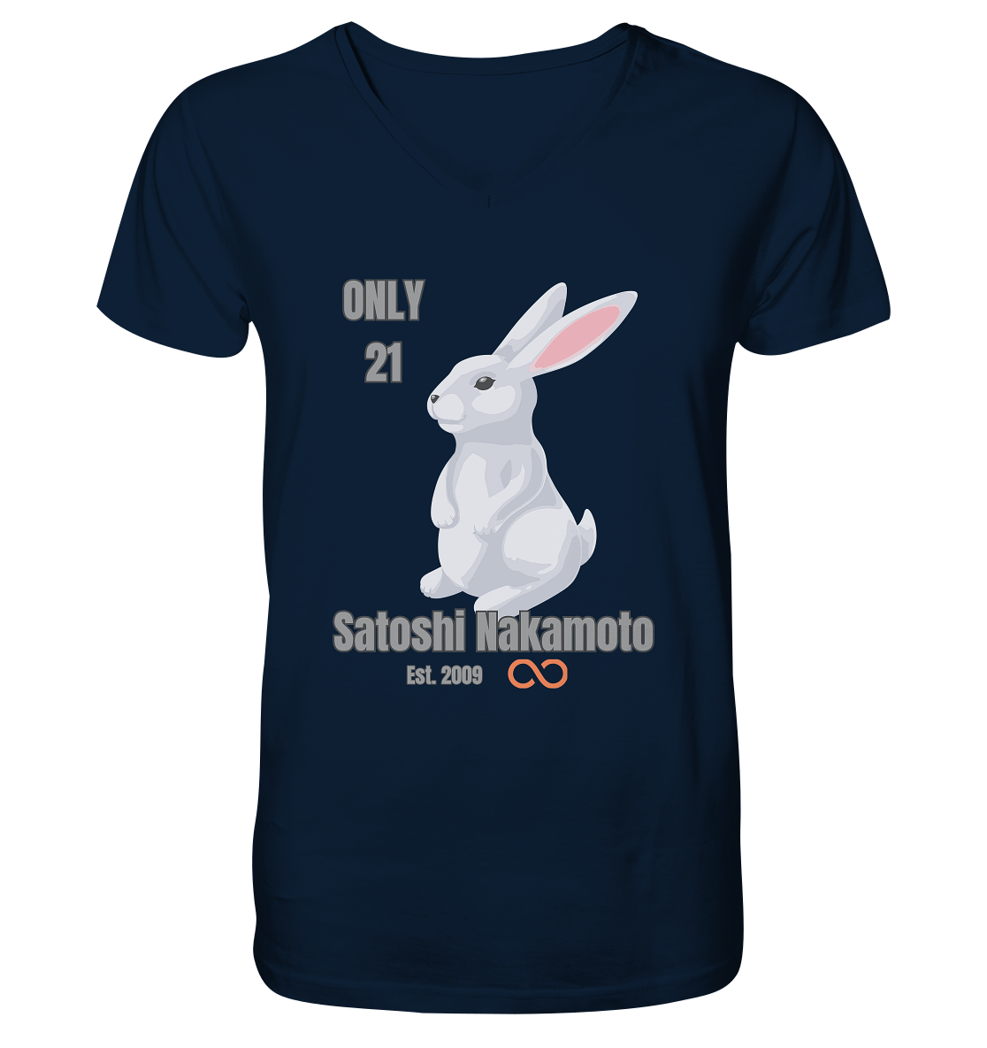 SATOSHI NAKAMOTO Est. 2009 (unendlich) - ONLY 21  - V-Neck Shirt