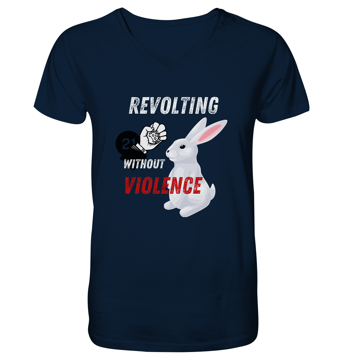 REVOLTING WITHOUT VIOLENCE  - V-Neck Shirt