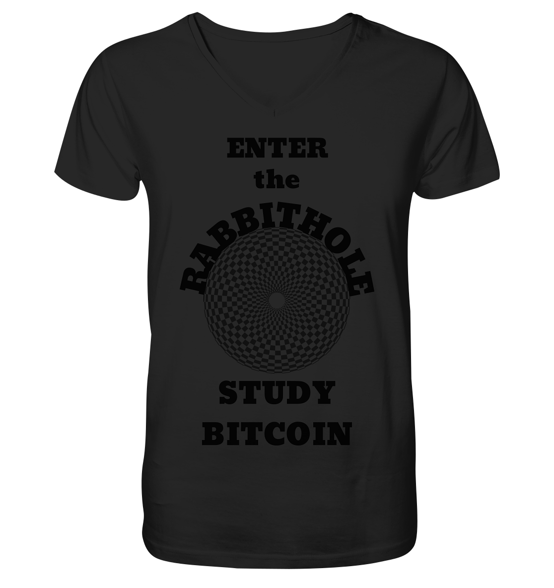 ENTER the RABBITHOLE - STUDY BITCOIN - V-Neck Shirt