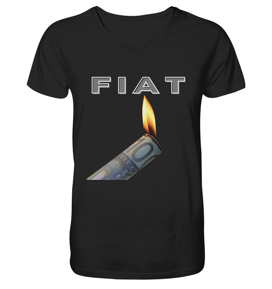 Fiat verbrennt Deine Zukunft - V-Neck Shirt