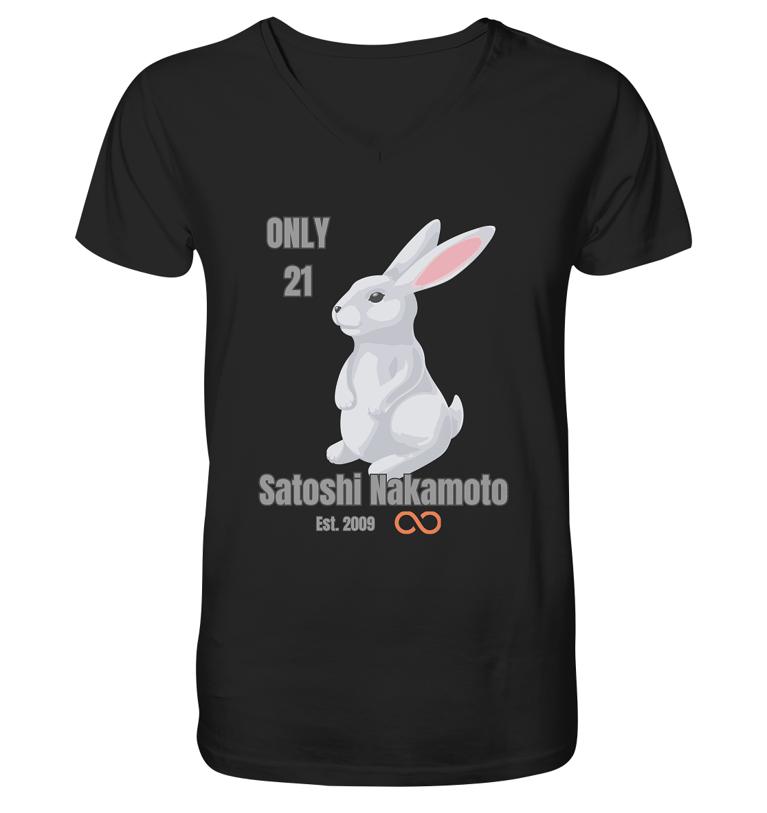 SATOSHI NAKAMOTO Est. 2009 (unendlich) - ONLY 21  - V-Neck Shirt