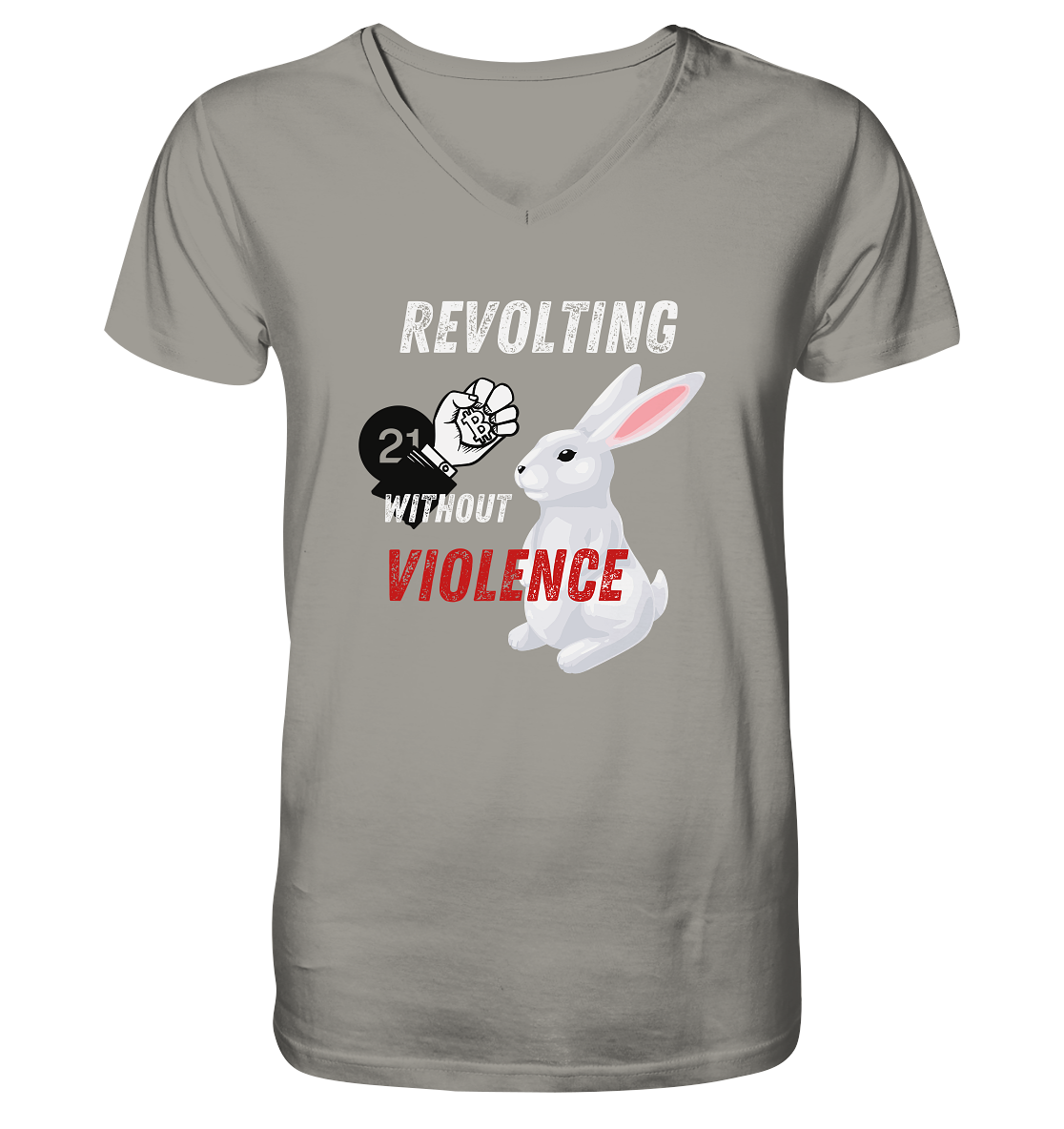 REVOLTING WITHOUT VIOLENCE  - V-Neck Shirt