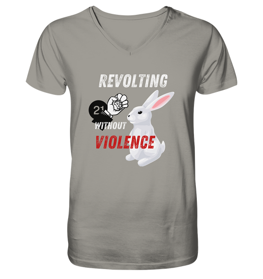 REVOLTING WITHOUT VIOLENCE  - V-Neck Shirt