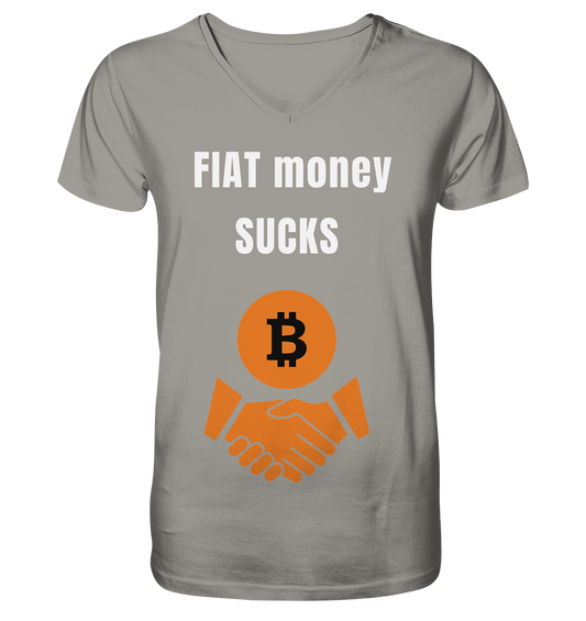 FIAT money SUCKS - V-Neck Shirt