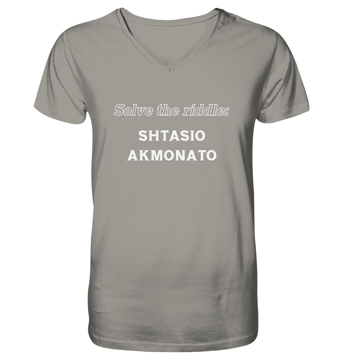 SOLVE THE RIDDLE - SHTASIO AKMONATO - V-Neck Shirt