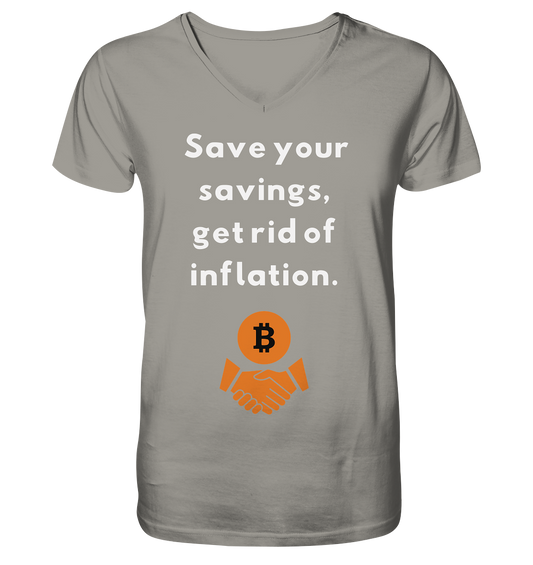 Save your savings, get rid of inflation - V-Neck Shirt