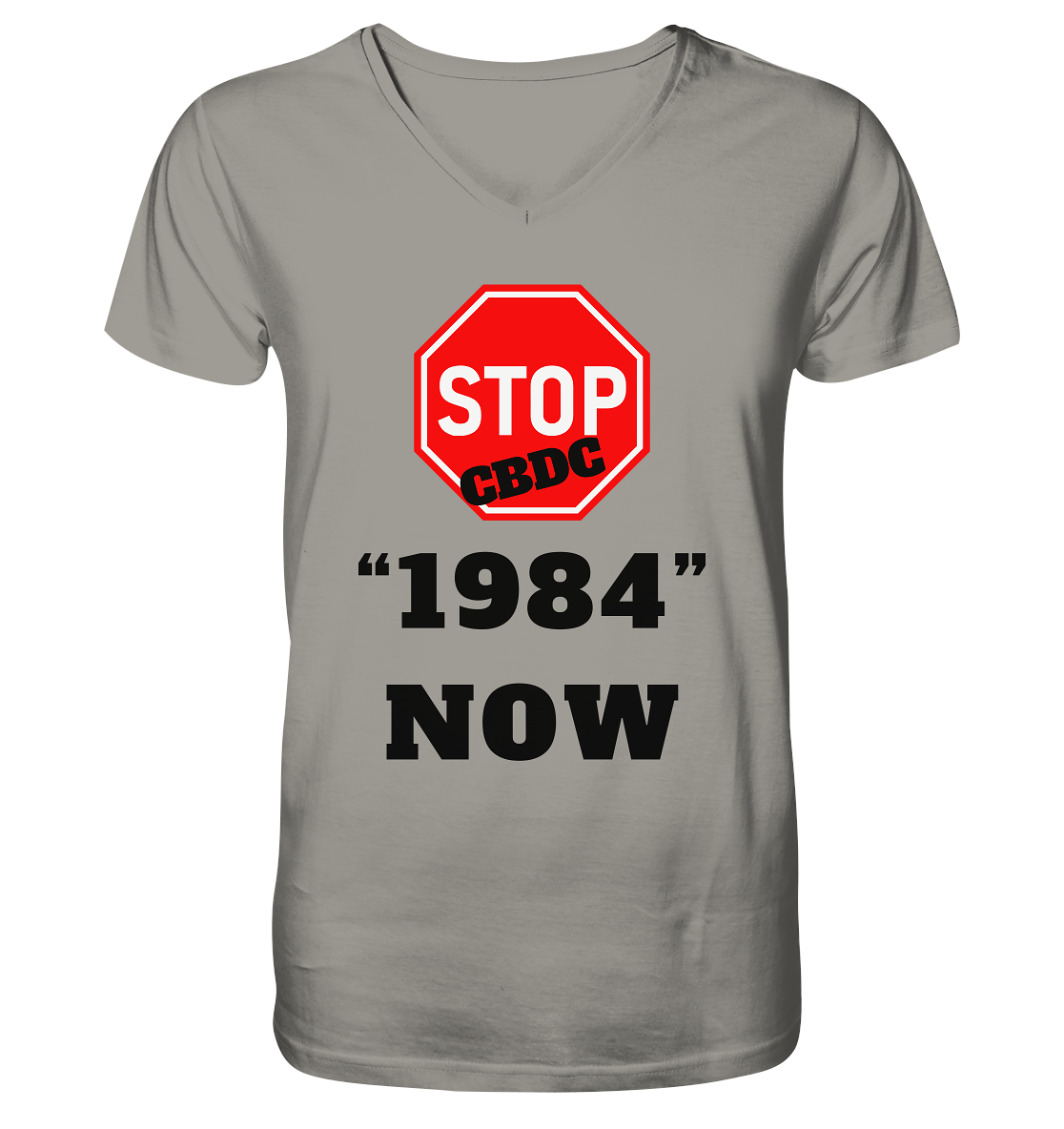 STOP CBDC "1984" NOW - V-Neck Shirt