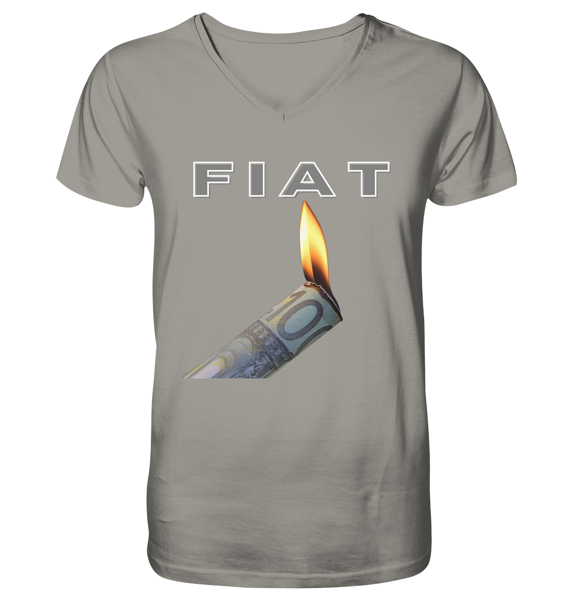 Fiat verbrennt Deine Zukunft - V-Neck Shirt