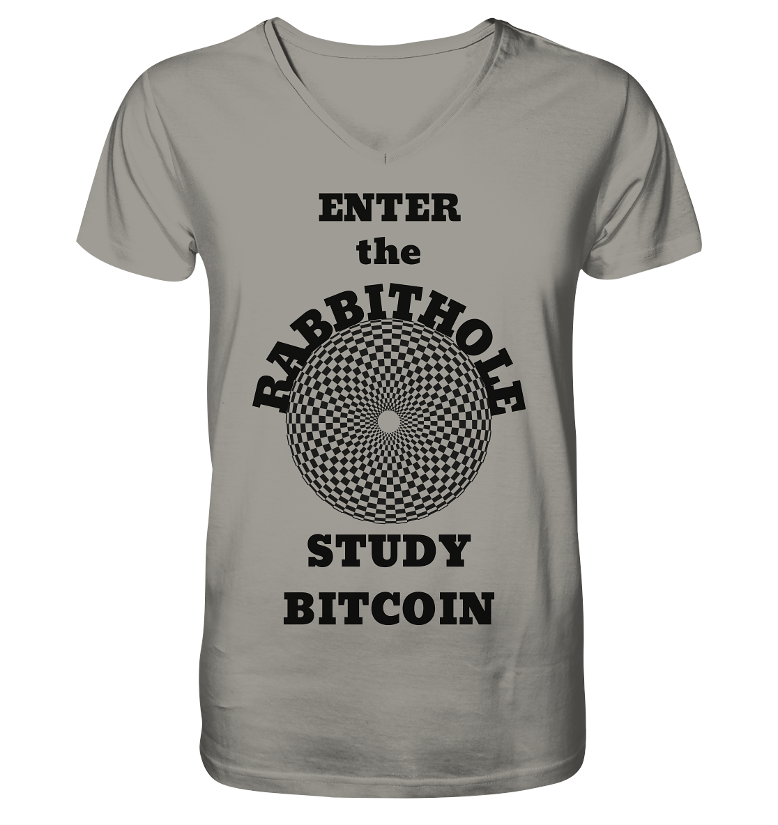 ENTER the RABBITHOLE - STUDY BITCOIN - V-Neck Shirt