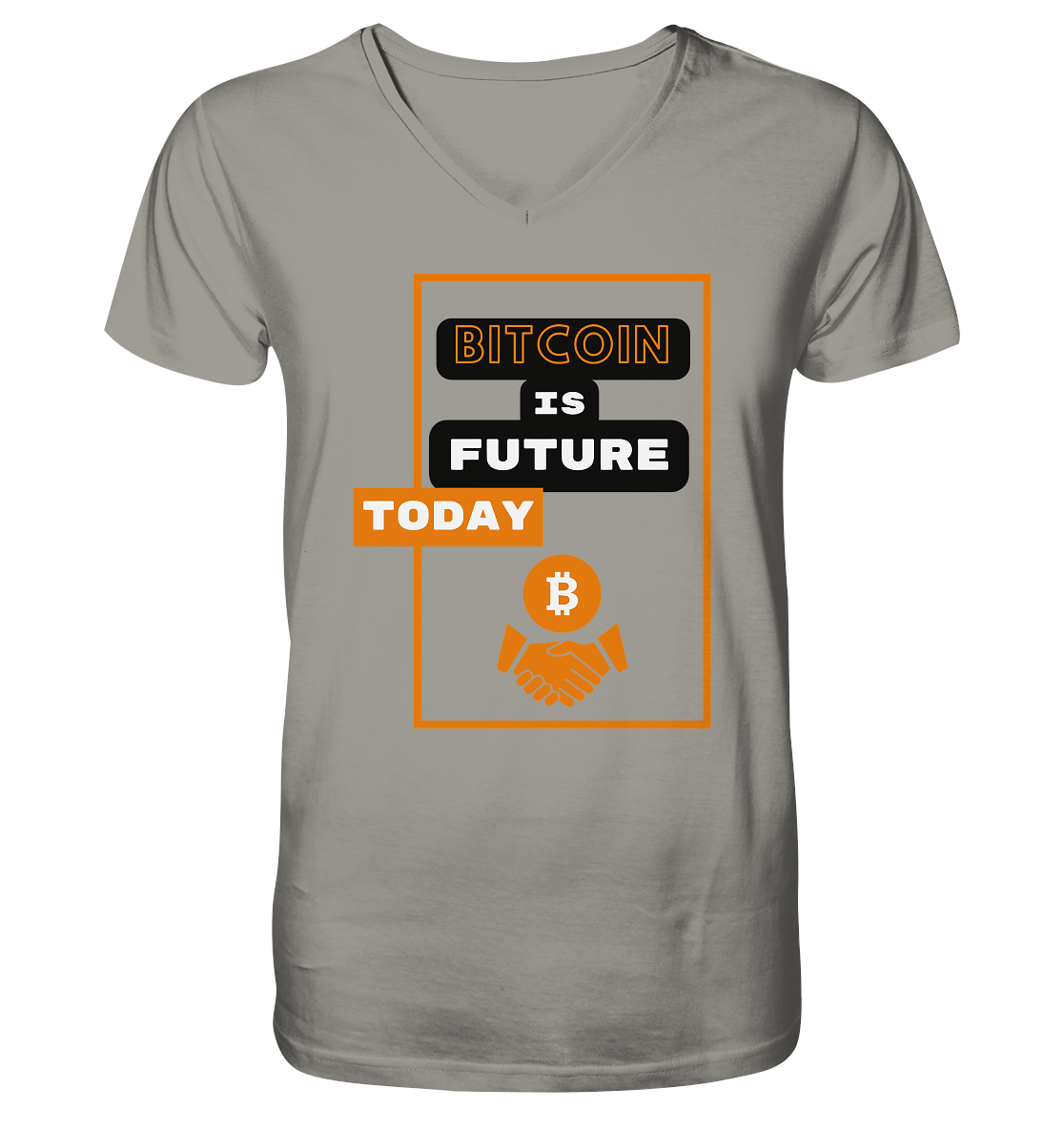 BITCOIN IS FUTURE TODAY - V-Neck Shirt