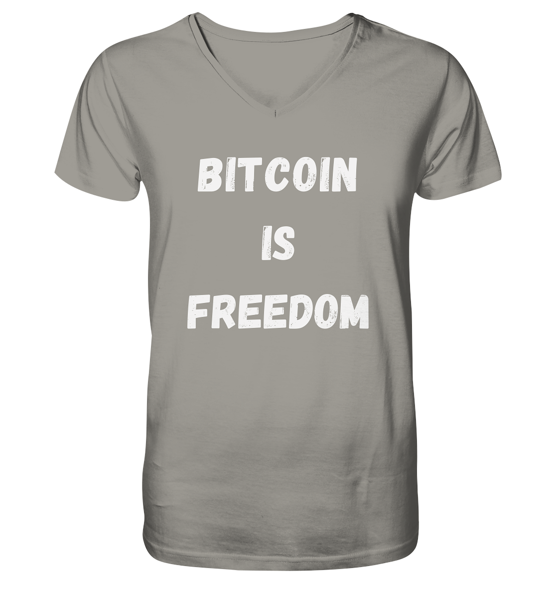 BITCOIN IS FREEDOM - V-Neck Shirt