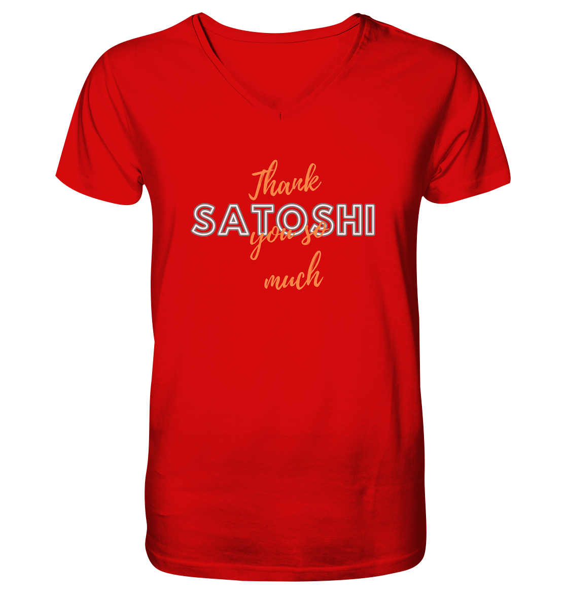 THANK YOU SO MUCH SATOSHI (Variante Chaos) - V-Neck Shirt