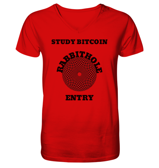 STUDY BITCOIN - RABBITHOLE ENTRY - V-Neck Shirt