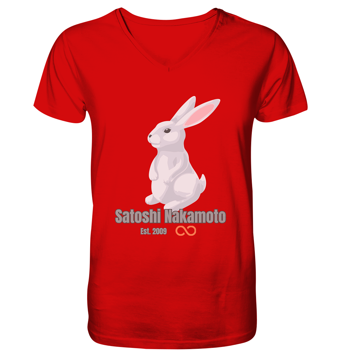 SATOSHI NAKAMOTO Est. 2009 (unendlich) - V-Neck Shirt