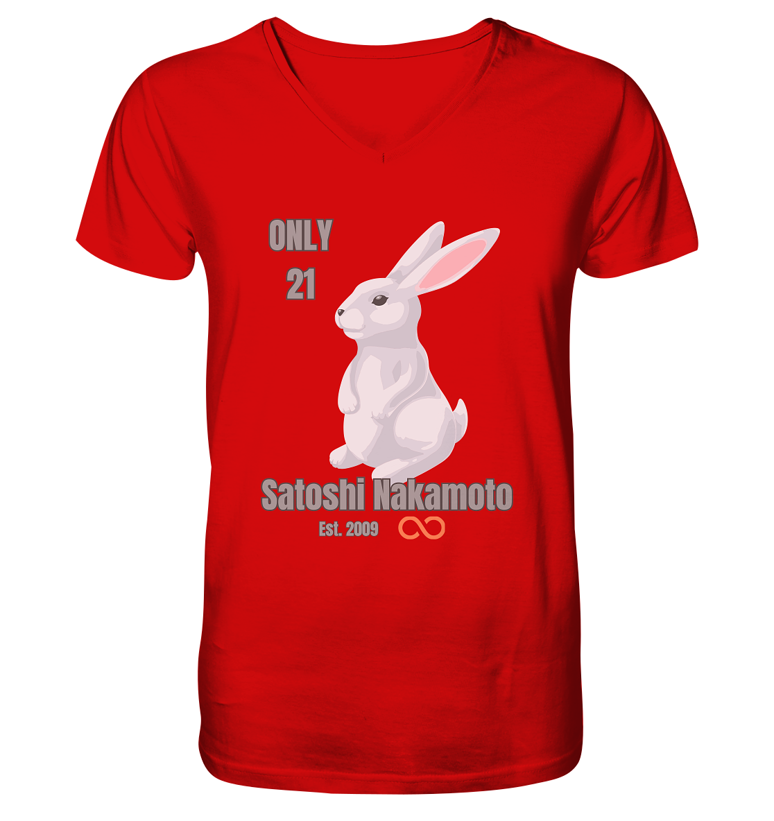 SATOSHI NAKAMOTO Est. 2009 (unendlich) - ONLY 21  - V-Neck Shirt