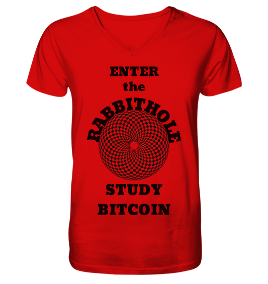 ENTER the RABBITHOLE - STUDY BITCOIN - V-Neck Shirt