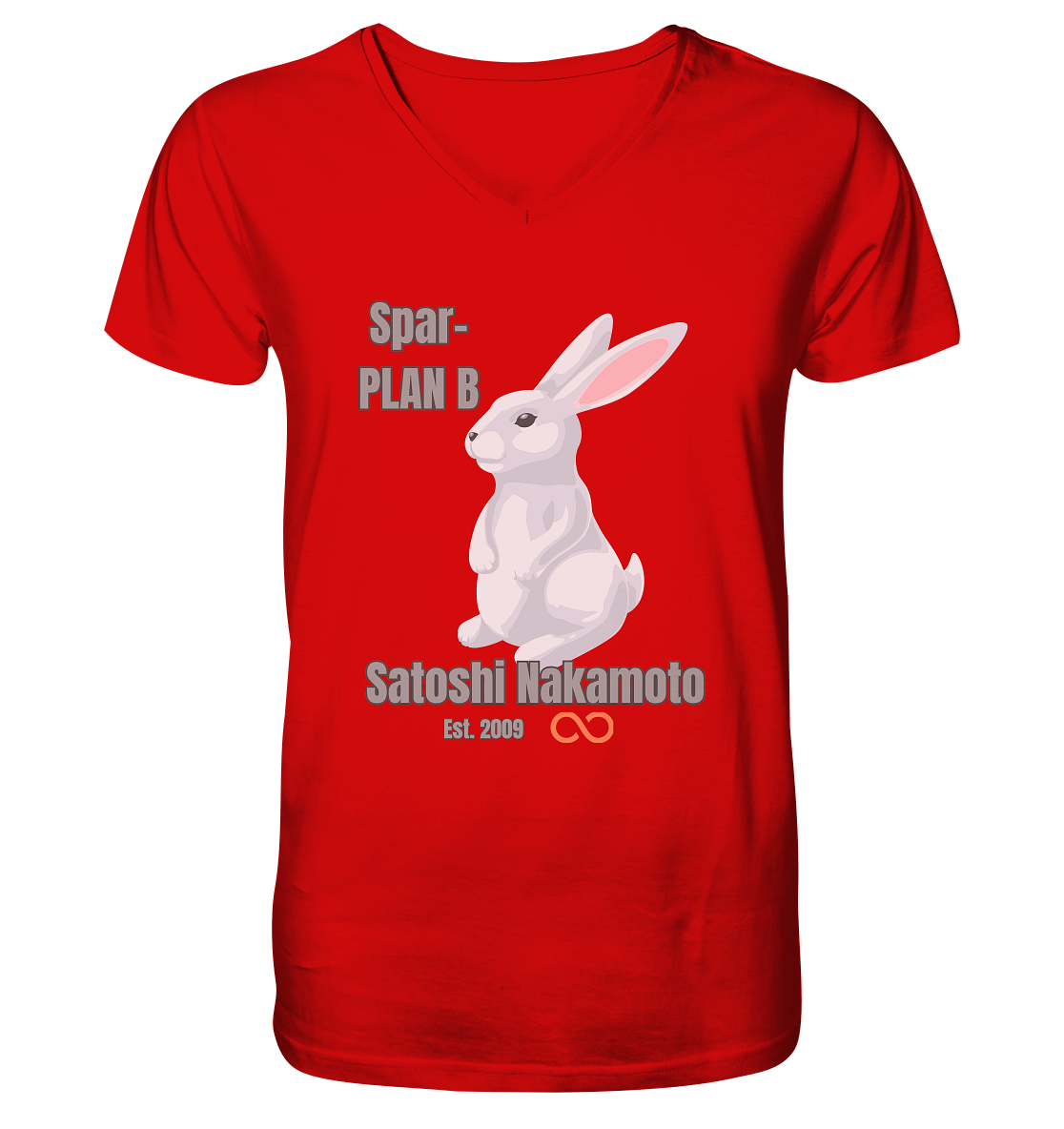 Spar-PLAN B SATOSHI NAKAMOTO Est. 2009 (unendlich) - V-Neck Shirt