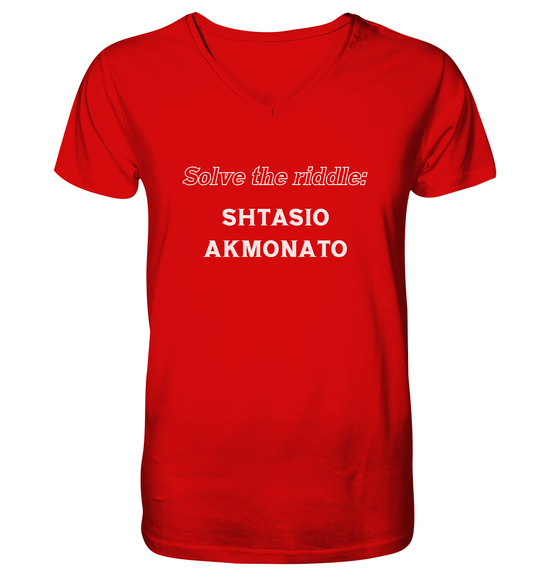 SOLVE THE RIDDLE - SHTASIO AKMONATO - V-Neck Shirt