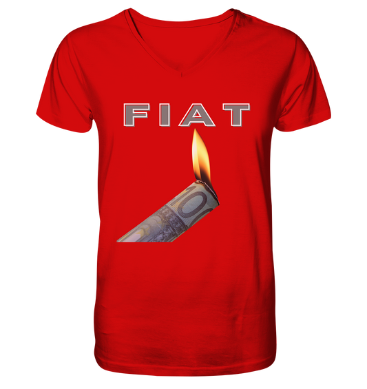 Fiat verbrennt Deine Zukunft - V-Neck Shirt