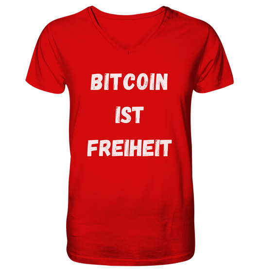 BITCOIN IST FREIHEIT - V-Neck Shirt