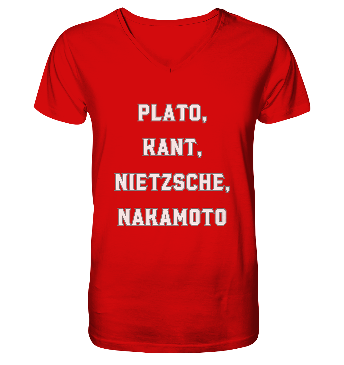 PLATO, KANT, NIETZSCHE, NAKANOTO - V-Neck Shirt