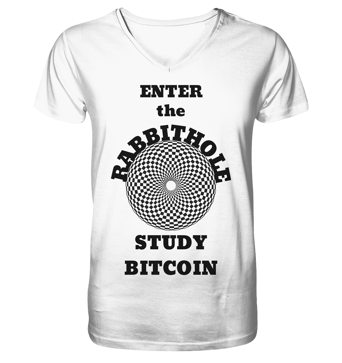 ENTER the RABBITHOLE - STUDY BITCOIN - V-Neck Shirt